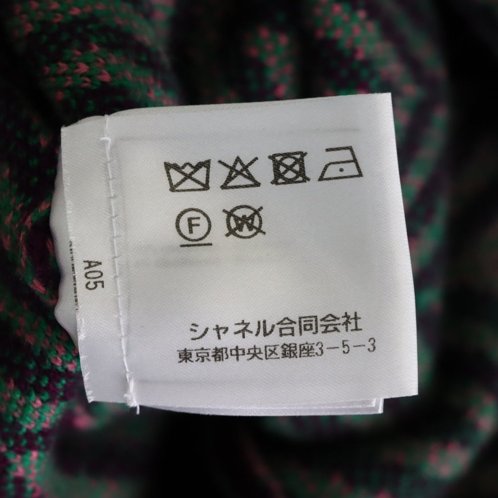 CHANEL(シャネル) ココマーク ロゴデザイン カシミヤ 長袖ニットワンピース レディース パープル