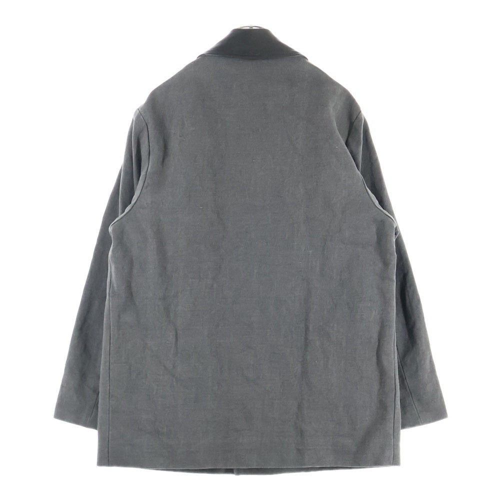 KAPTAIN SUNSHINE(キャプテンサンシャイン) Cotton Hemp Work Coat レザーカラー コットン ヘンプ ワークコート グレー KS25FCO06