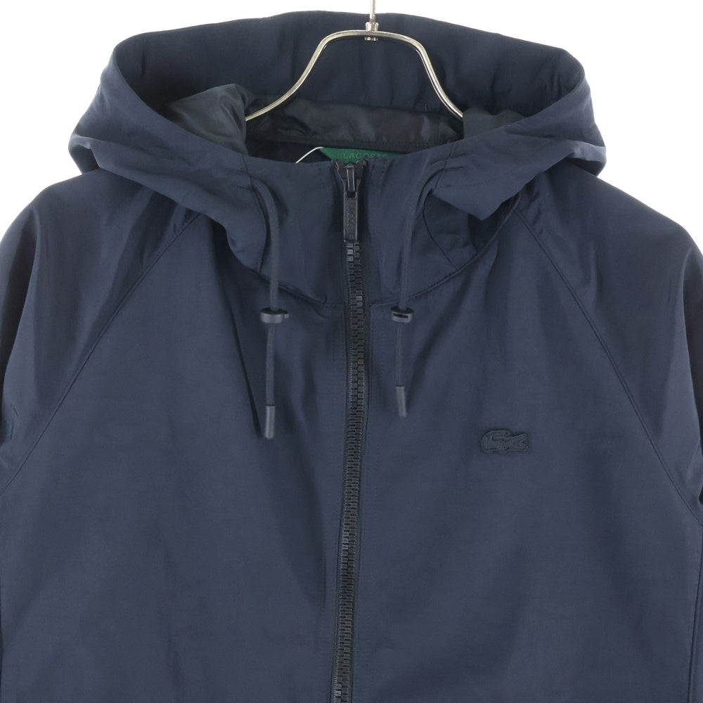 LACOSTE(ラコステ) ジップアップ ナイロン 撥水 防風フードジャケット ネイビー