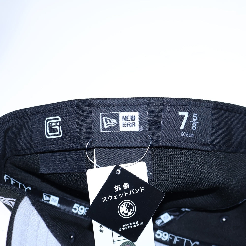 NEW ERA(ニューエラ) 59FIFTY 読売ジャイアンツ ロゴ刺繍 キャップ 帽子 ブラック