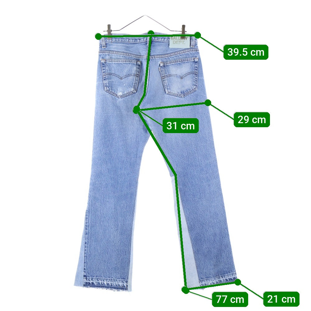 GALLERY DEPT.(ギャラリーデプト) LA FLARE DENIM 切り替えデザイン フレア デニムパンツ インディゴ