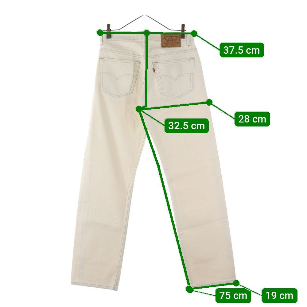 Levi's(リーバイス) 90S 501 ボタン裏520 ボタンフライ デニムパンツ ホワイト 501-0652