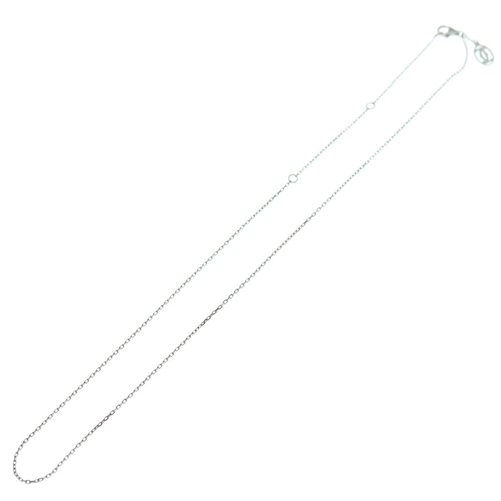 Cartier(カルティエ) 18KWG 2Cチャーム チェーンネックレス ホワイトゴールド 46cm