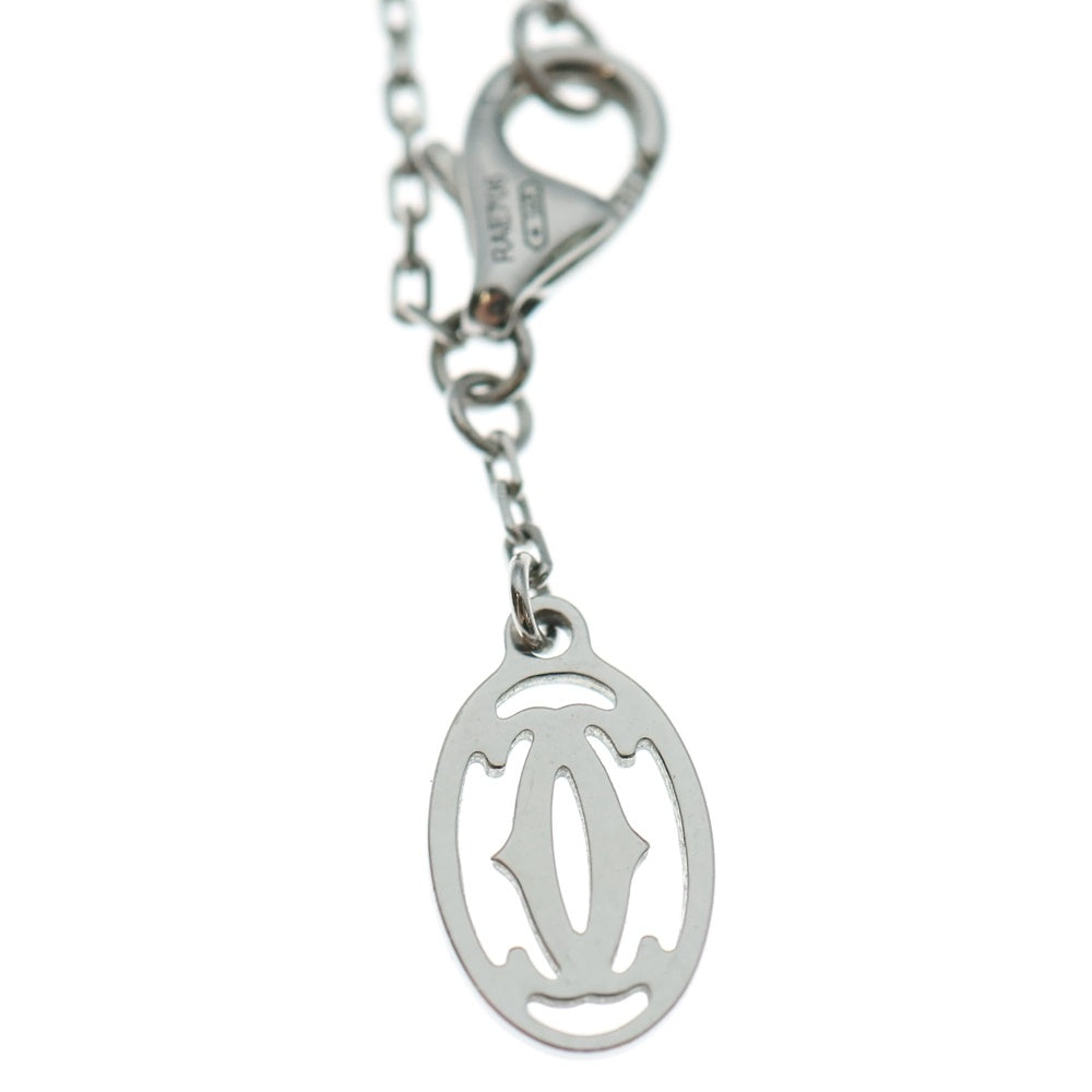 Cartier(カルティエ) 18KWG 2Cチャーム チェーンネックレス ホワイトゴールド 46cm