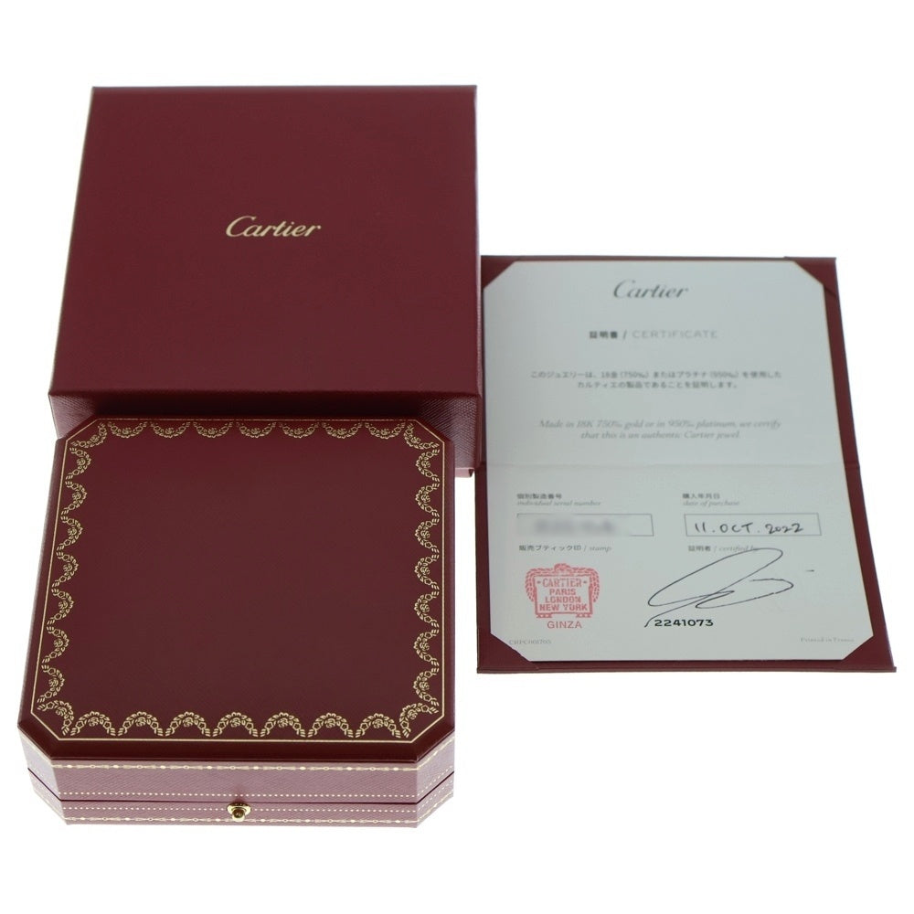 Cartier(カルティエ) 18KWG 2Cチャーム チェーンネックレス ホワイトゴールド 46cm
