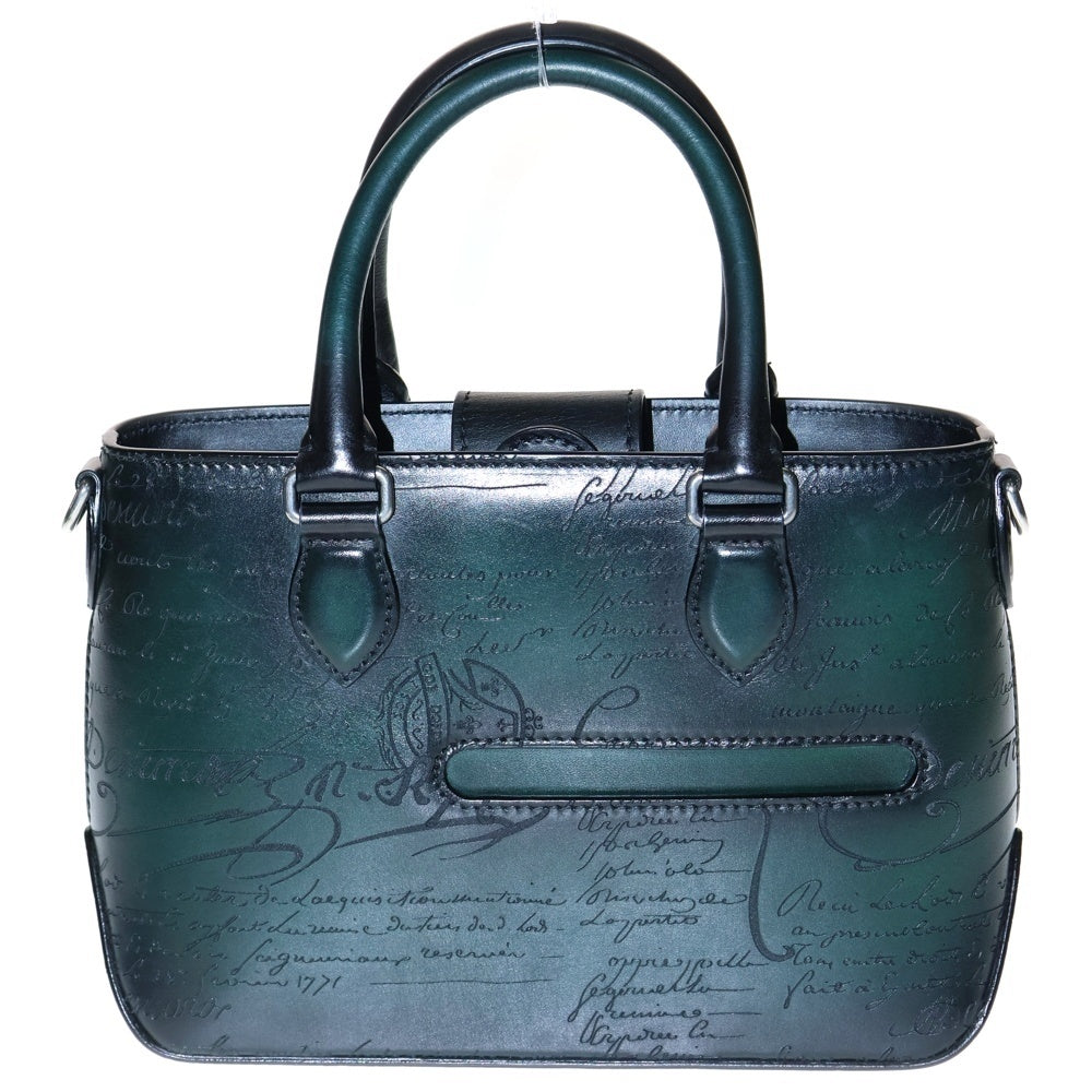 Berluti(ベルルッティ) トゥジュール ガリバー スクリットレザー メッセンジャー ショルダーバッグ グリーン