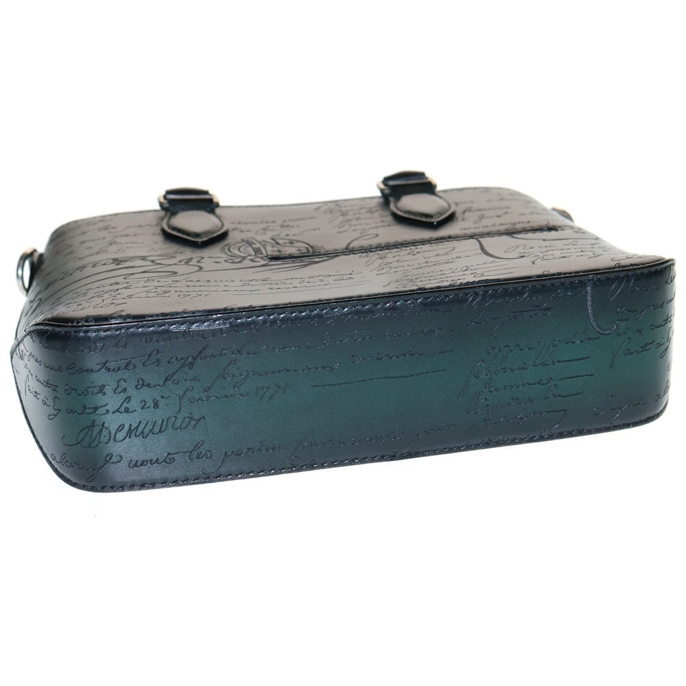 Berluti(ベルルッティ) トゥジュール ガリバー スクリットレザー メッセンジャー ショルダーバッグ グリーン