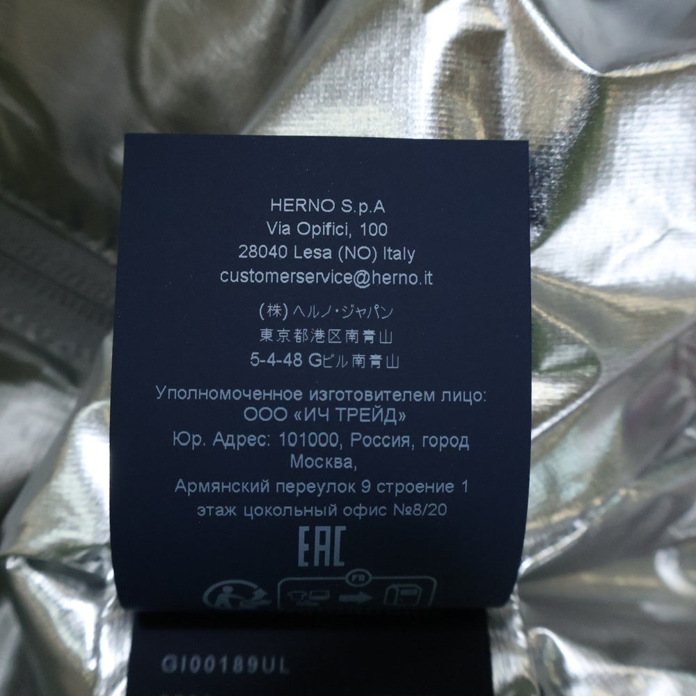 HERNO(ヘルノ) Laminar ラミナー メタリックシールド フーデッドジャケット シルバー GI00189UL