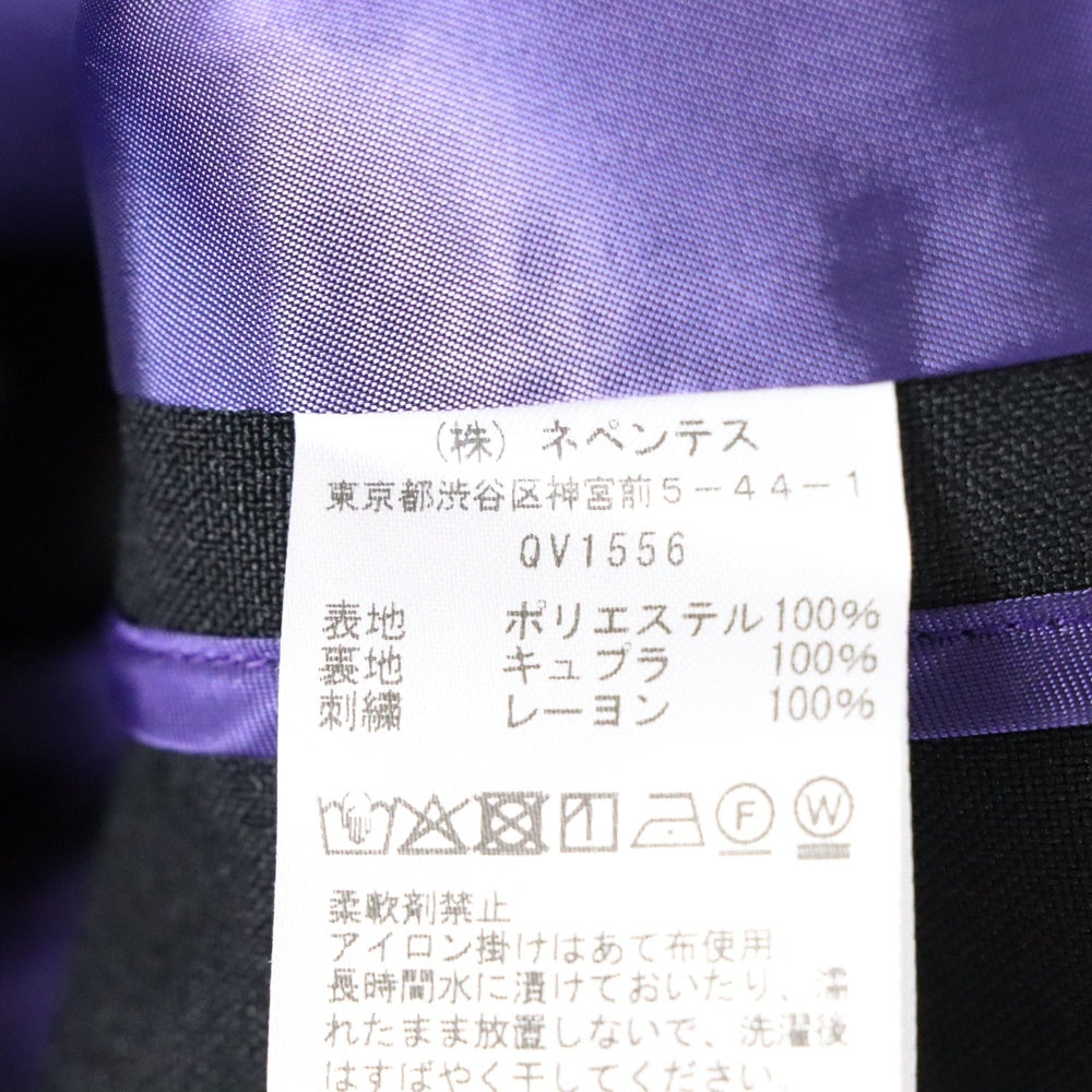 Needles(ニードルス) Raglan Jacket ロゴ刺繍 ジャージ素材 テーラードジャケット ブラック QV1556