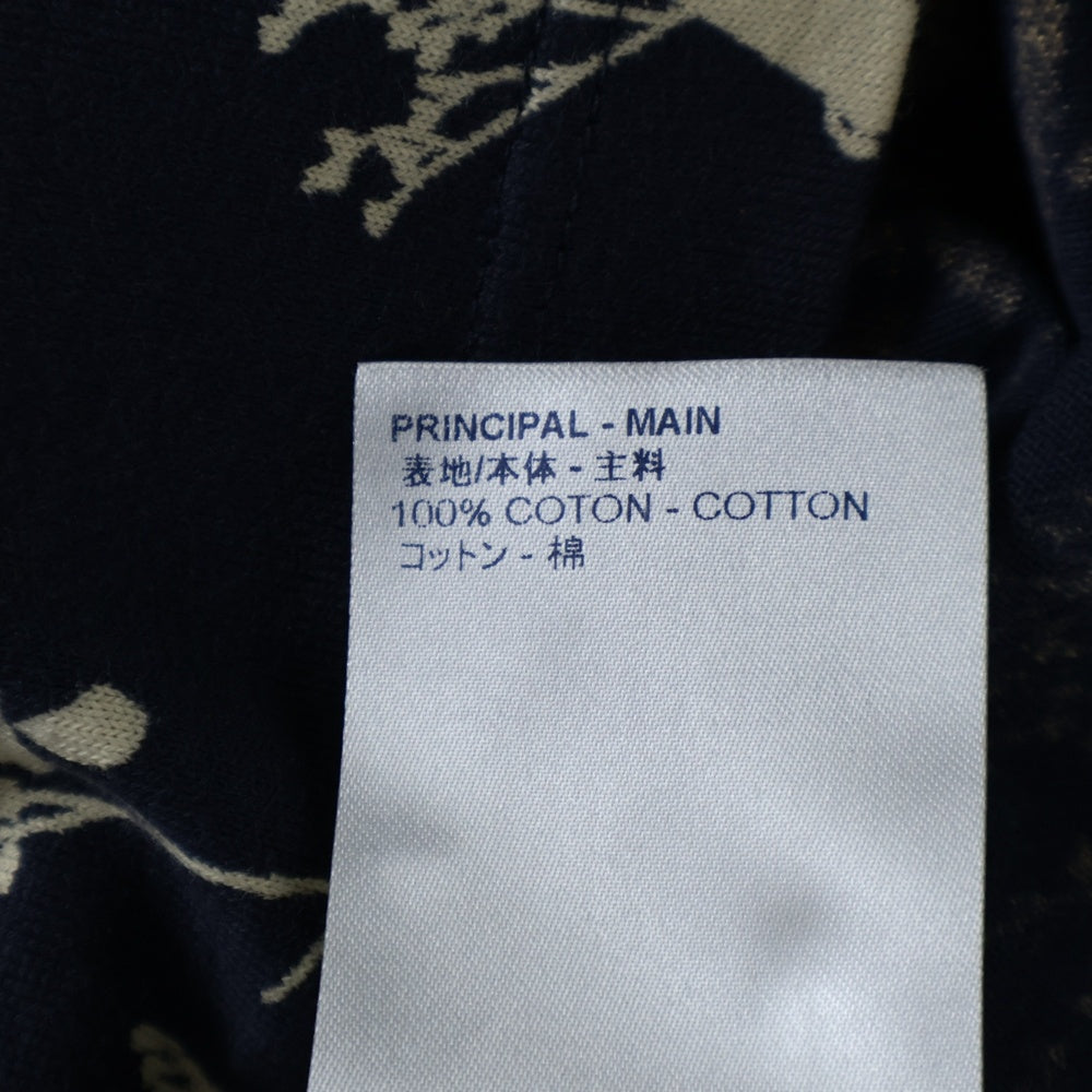 LOUIS VUITTON(ルイヴィトン) 20SS LV Leaf Discharge Tee LV リーフディスチャージTシャツ クルーネック総柄半袖Tシャツ 1A7X30 ネイビー