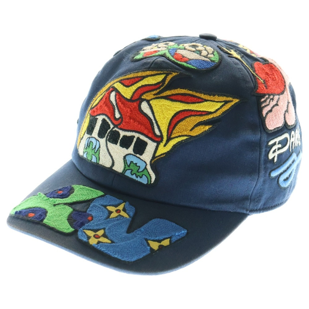 LOUIS VUITTON(ルイヴィトン) 21SS Artist Cap アーティストキャップ 刺繍パッチ6パネルキャップ 帽子 MP2959 ネイビー