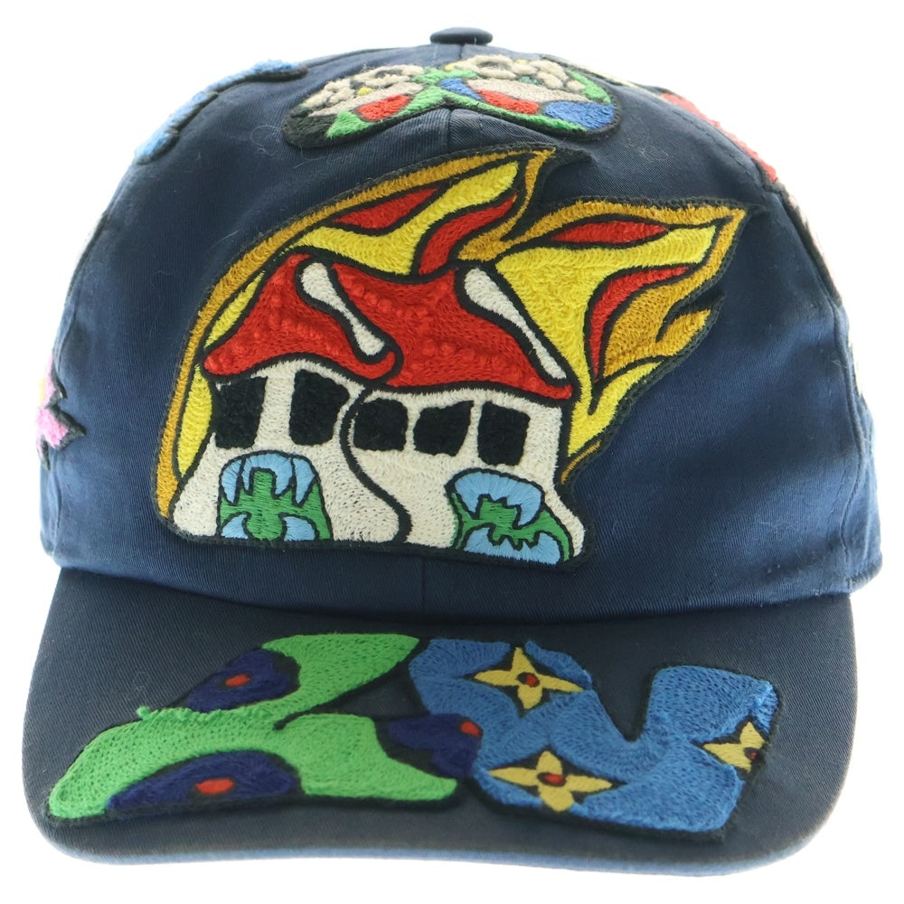 LOUIS VUITTON(ルイヴィトン) 21SS Artist Cap アーティストキャップ 刺繍パッチ6パネルキャップ 帽子 MP2959 ネイビー