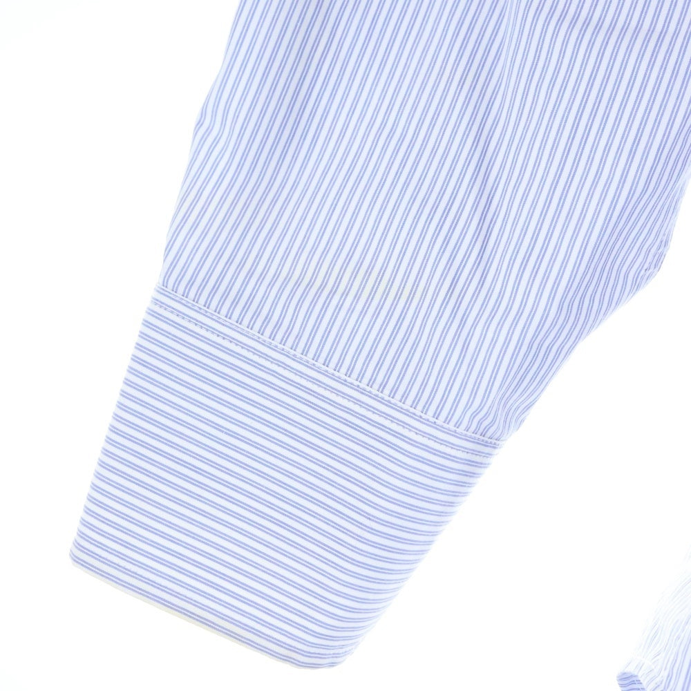 LOEWE(ロエベ) Multi Pocket Stripe Button Down Shirt マルチポケットストライプボタンダウンシャツ ロゴ刺繡長袖シャツ 1159-343-7679 ブルー