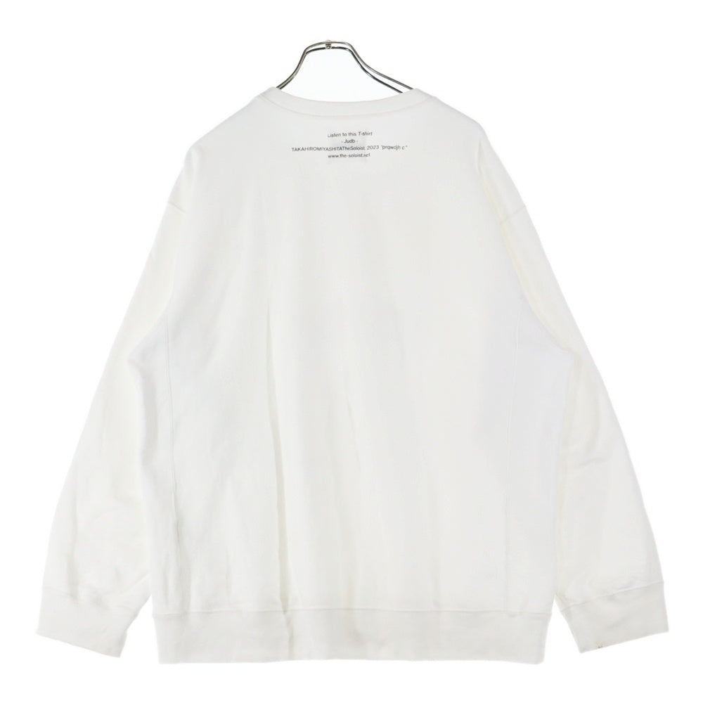 TAKAHIROMIYASHITA The SoloIst.(タカヒロミヤシタザソロイスト) 23SS Judb Listen To This T-shirt Sweat Shirts リッスントゥディスTシャツスウェットシャツ ロゴプリントクルーネック長袖スウェットシャツ