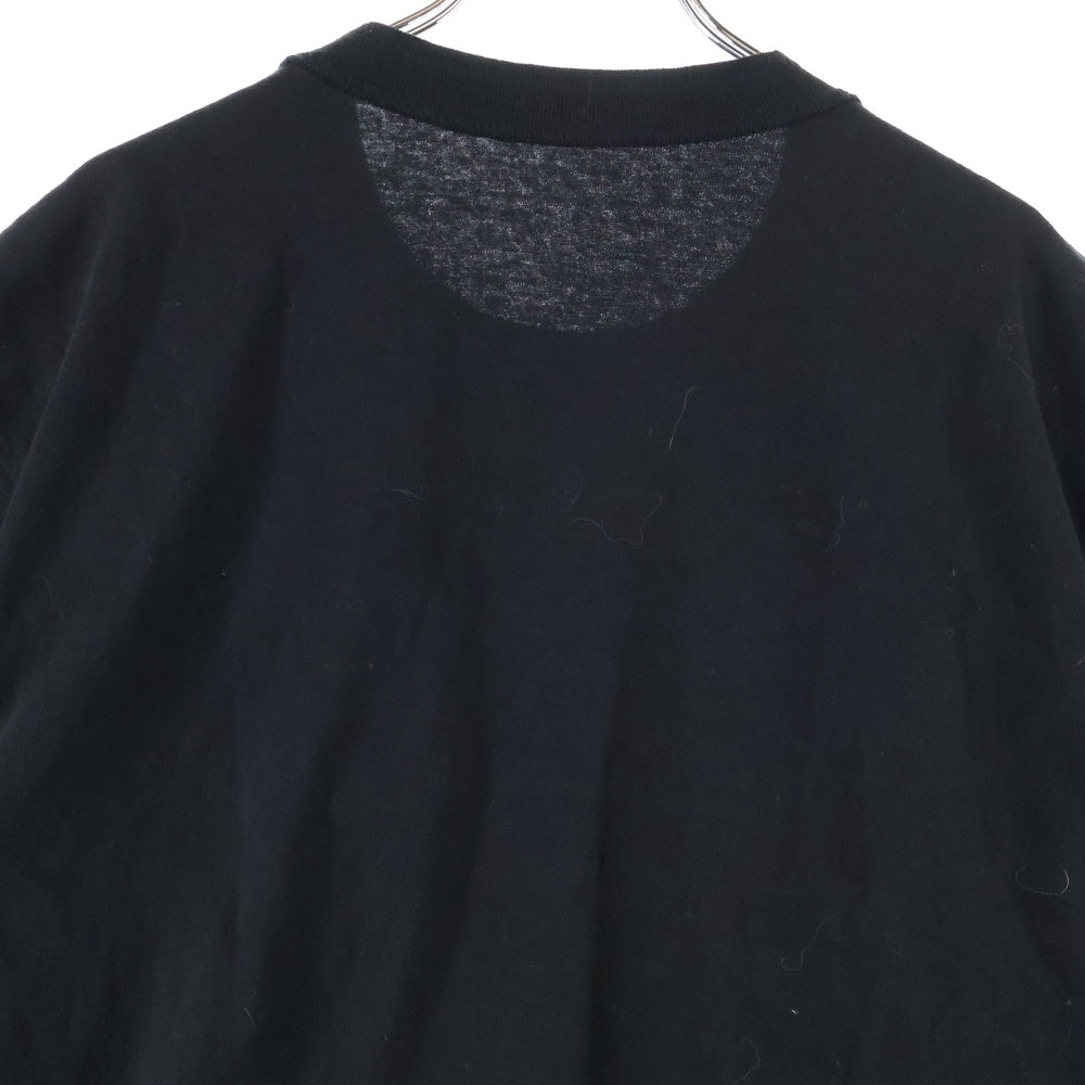 Sacai(サカイ) 22SS Spots Mix T-shirts スポーツミックスTシャツ ナイロン切替ジップポケットクルーネック半袖Tシャツ 22-02734M ブラック