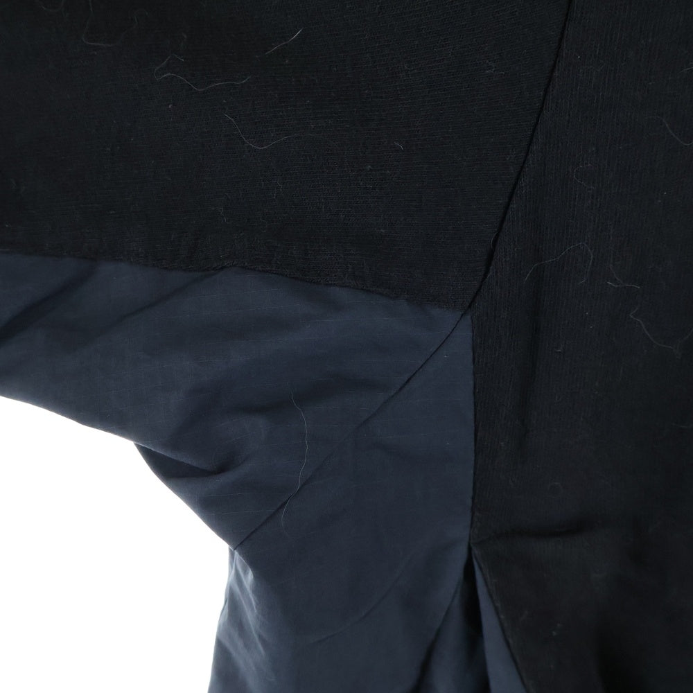 Sacai(サカイ) 22SS Spots Mix T-shirts スポーツミックスTシャツ ナイロン切替ジップポケットクルーネック半袖Tシャツ 22-02734M ブラック