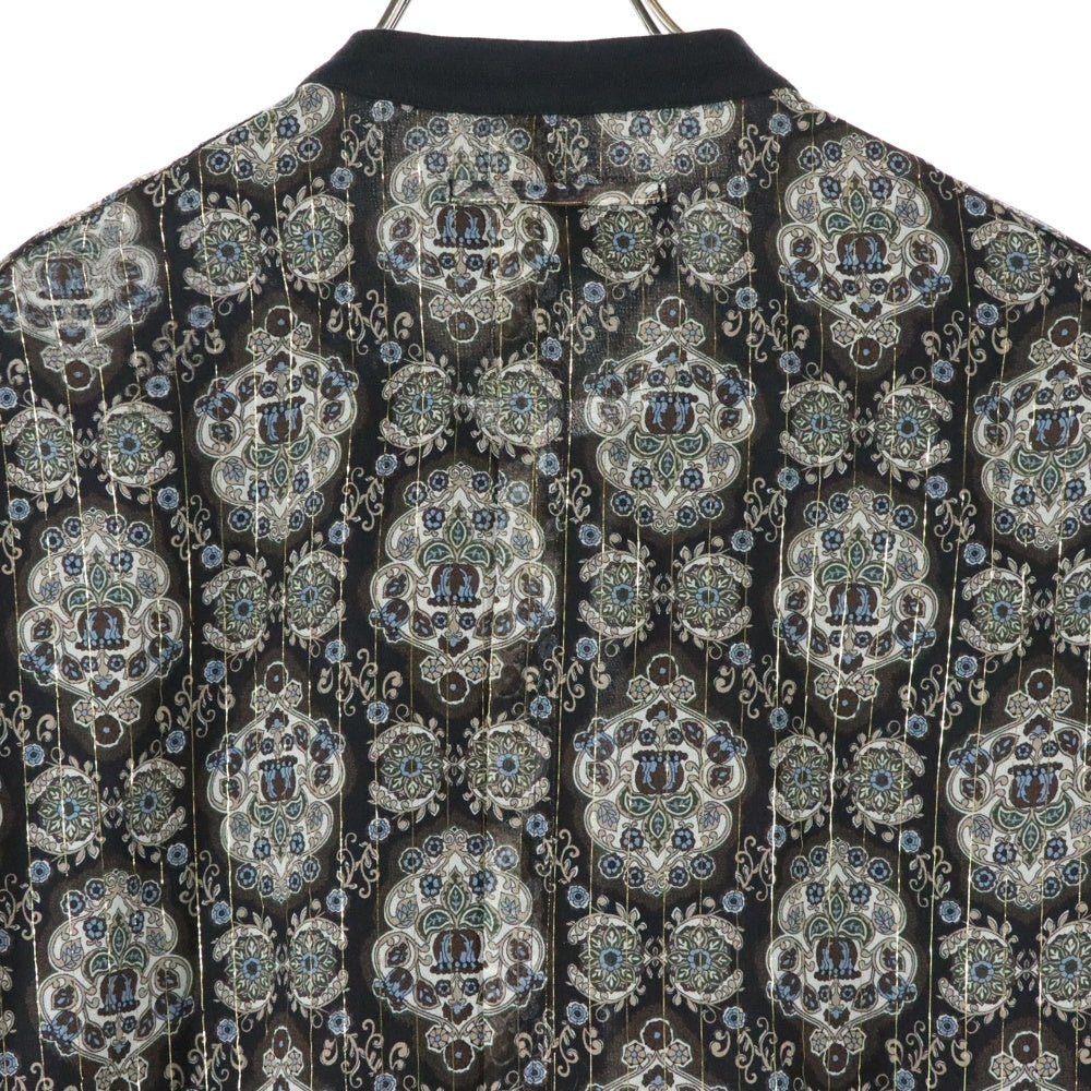 UNDERCOVER(アンダーカバー) 25SS SiGC Double Zip Blouson ダブルジップブルゾン ペイズリーラメ総柄MA-1ジャケット UC1E4206-1 ブラウン