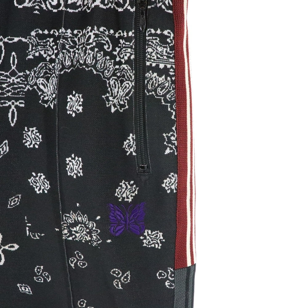 Needles(ニードルス) ×Miyagi Hidetaka Boot-Cut Track Pant ミヤギヒデタカ ブーツカットトラックパンツ ペイズリー総柄サイドラインジャージーフレアパンツ LQ539 マルチ