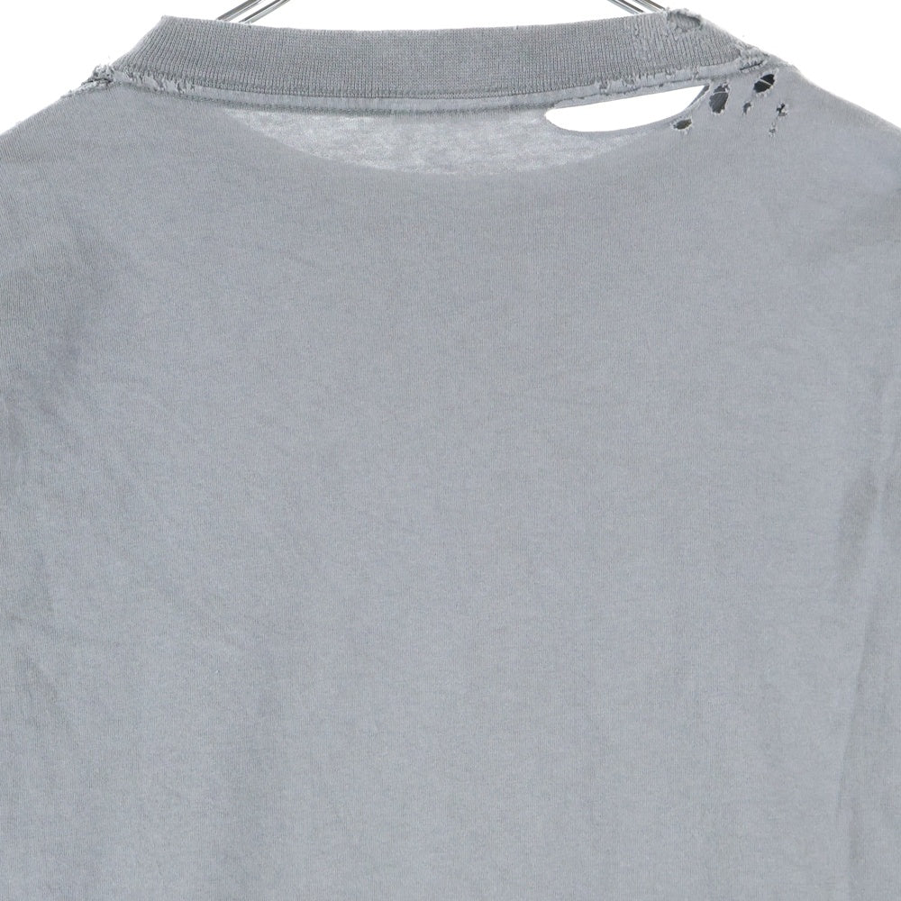 BALENCIAGA(バレンシアガ) 25SS HUMAN BEING ヒューマンビーング ダメージ加工 半袖Tシャツ カットソー ダークグレー 824285 TSVV1
