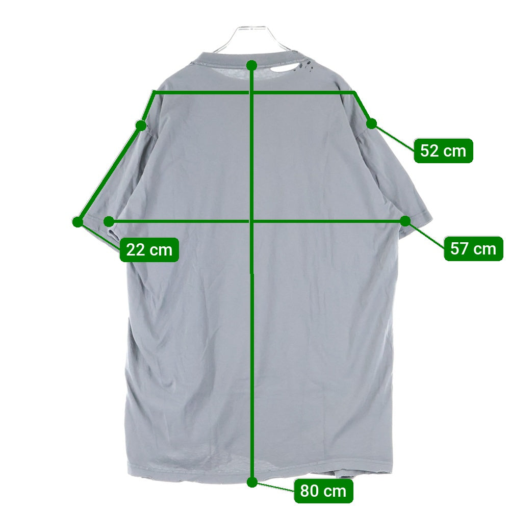 BALENCIAGA(バレンシアガ) 25SS HUMAN BEING ヒューマンビーング ダメージ加工 半袖Tシャツ カットソー ダークグレー 824285 TSVV1