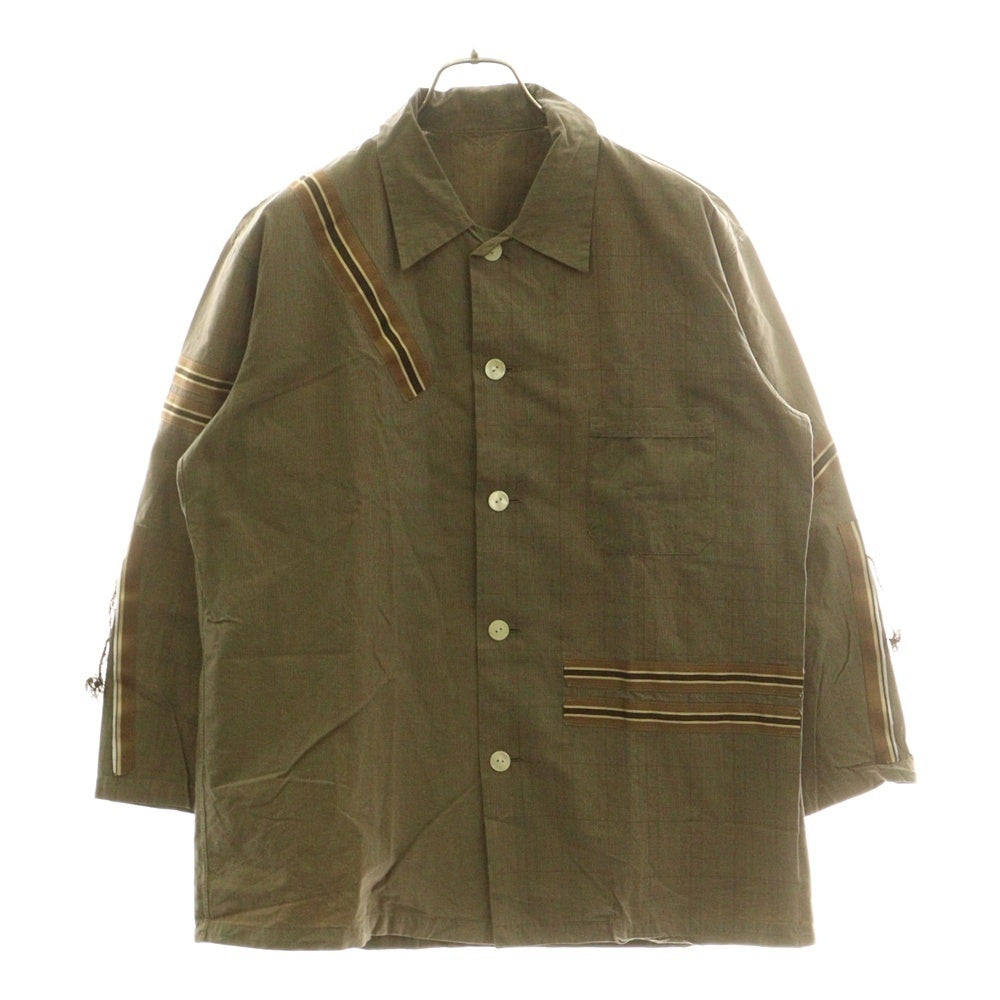 NUMBER (N)INE(ナンバーナイン) 03SS カート期 パジャマセットアップ テープディテールチェックセットアップ ブラウン