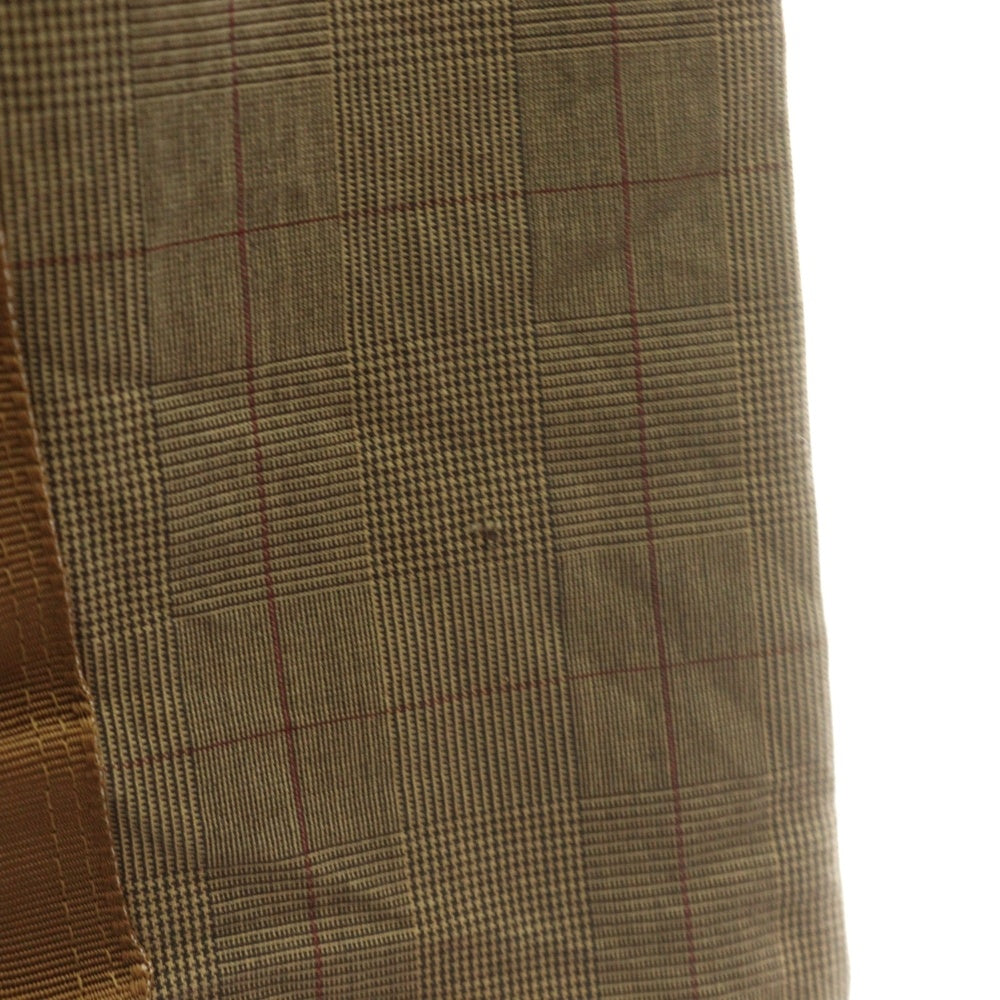 NUMBER (N)INE(ナンバーナイン) 03SS カート期 パジャマセットアップ テープディテールチェックセットアップ ブラウン