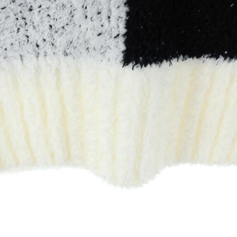 LITTLEBIG(リトルビッグ) 22SS Pattern Knit Vest パターンニットベスト チェッカー柄Vネックニットベスト LB221-KT02 ブラック/ホワイト