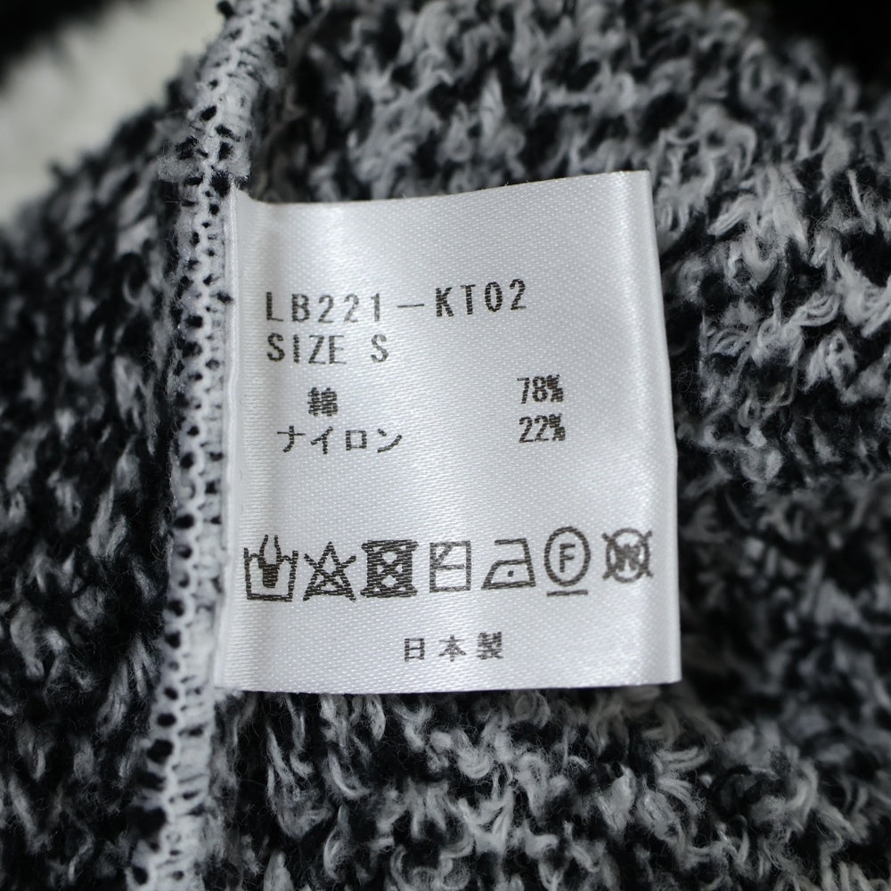 LITTLEBIG(リトルビッグ) 22SS Pattern Knit Vest パターンニットベスト チェッカー柄Vネックニットベスト LB221-KT02 ブラック/ホワイト
