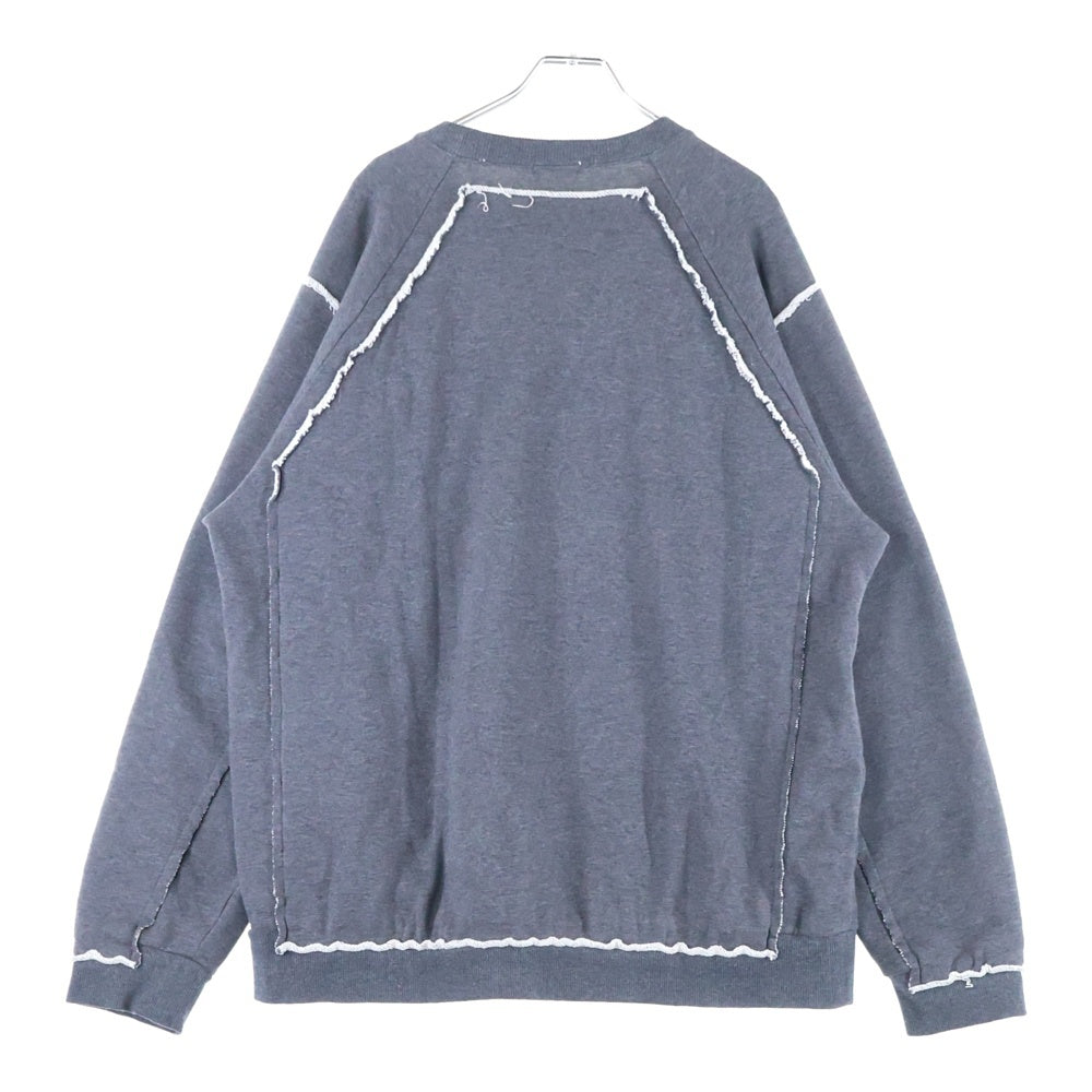UNDERCOVERISM(アンダーカバイズム) 22AW Patch Sweat Shirts パッチスウェットシャツ ロゴプリントパッチワーク長袖トレーナー UI2B4802 グレー