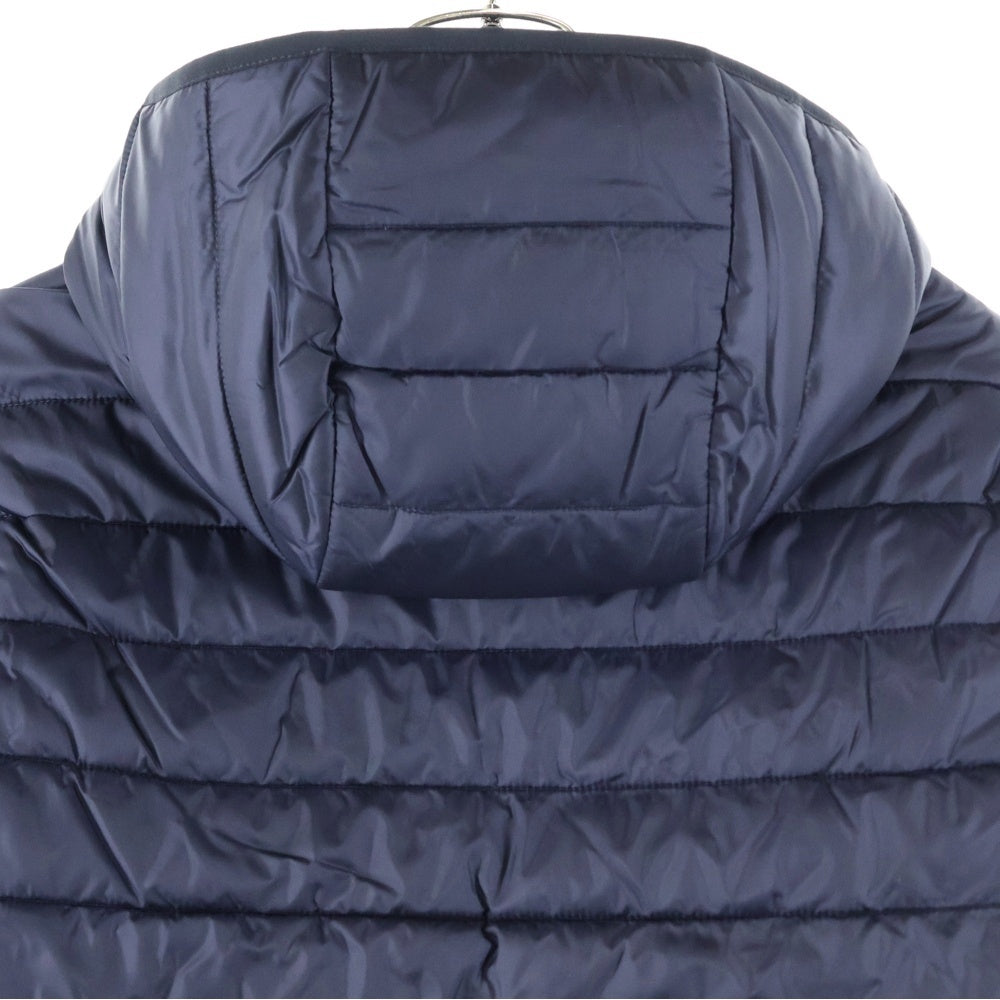 LACOSTE(ラコステ) ジップアップ 撥水 キルテッド フード パフジャケット ネイビー