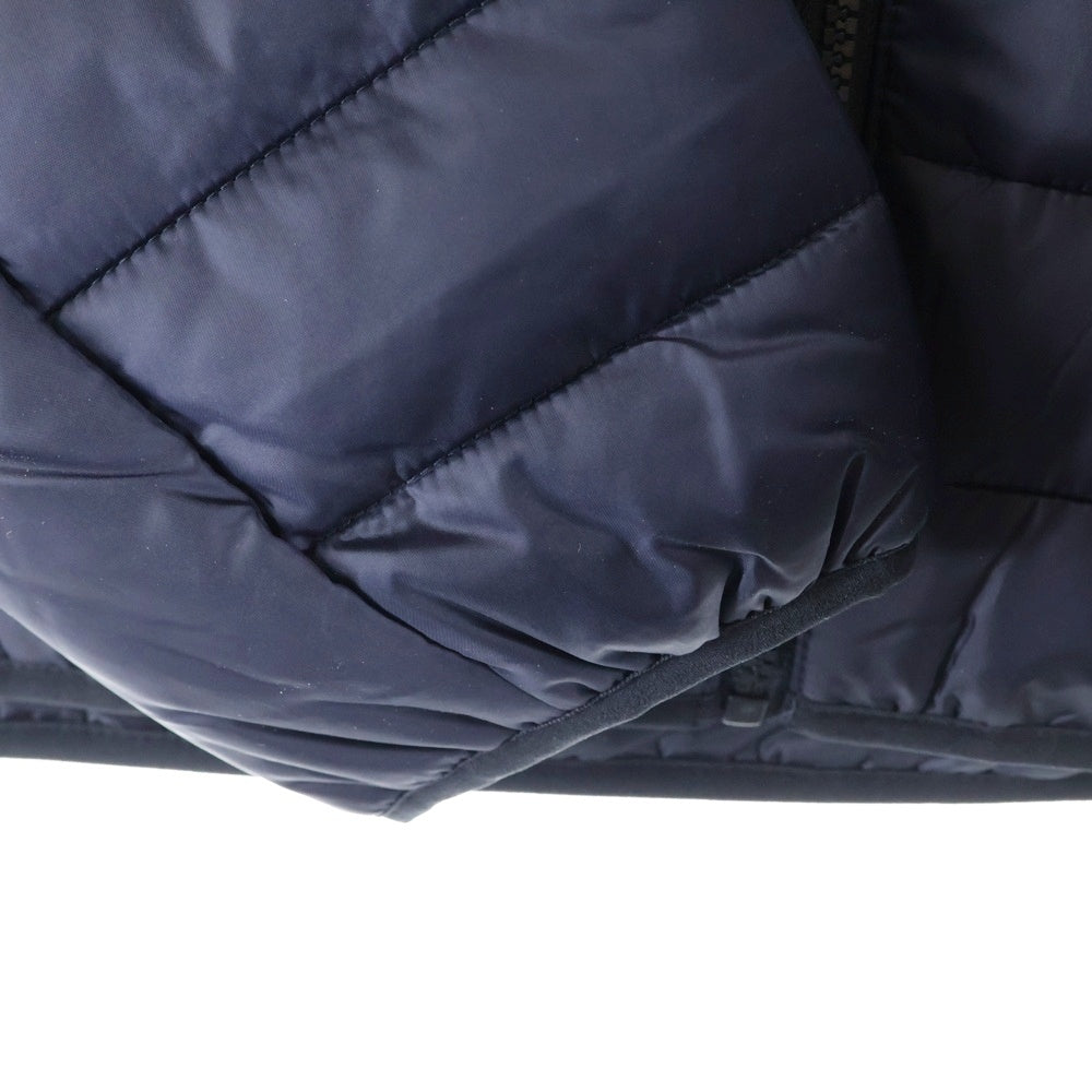 LACOSTE(ラコステ) ジップアップ 撥水 キルテッド フード パフジャケット ネイビー