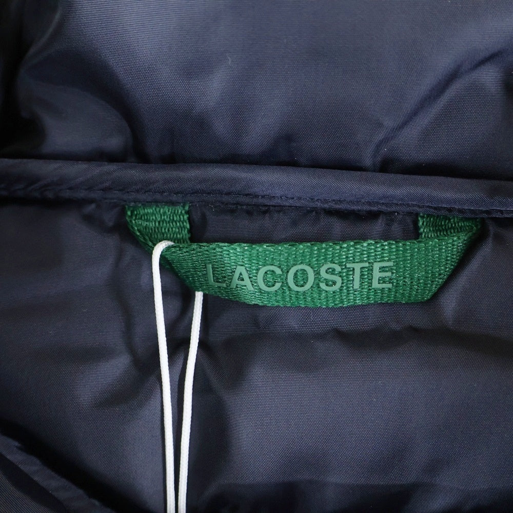 LACOSTE(ラコステ) ジップアップ 撥水 キルテッド フード パフジャケット ネイビー
