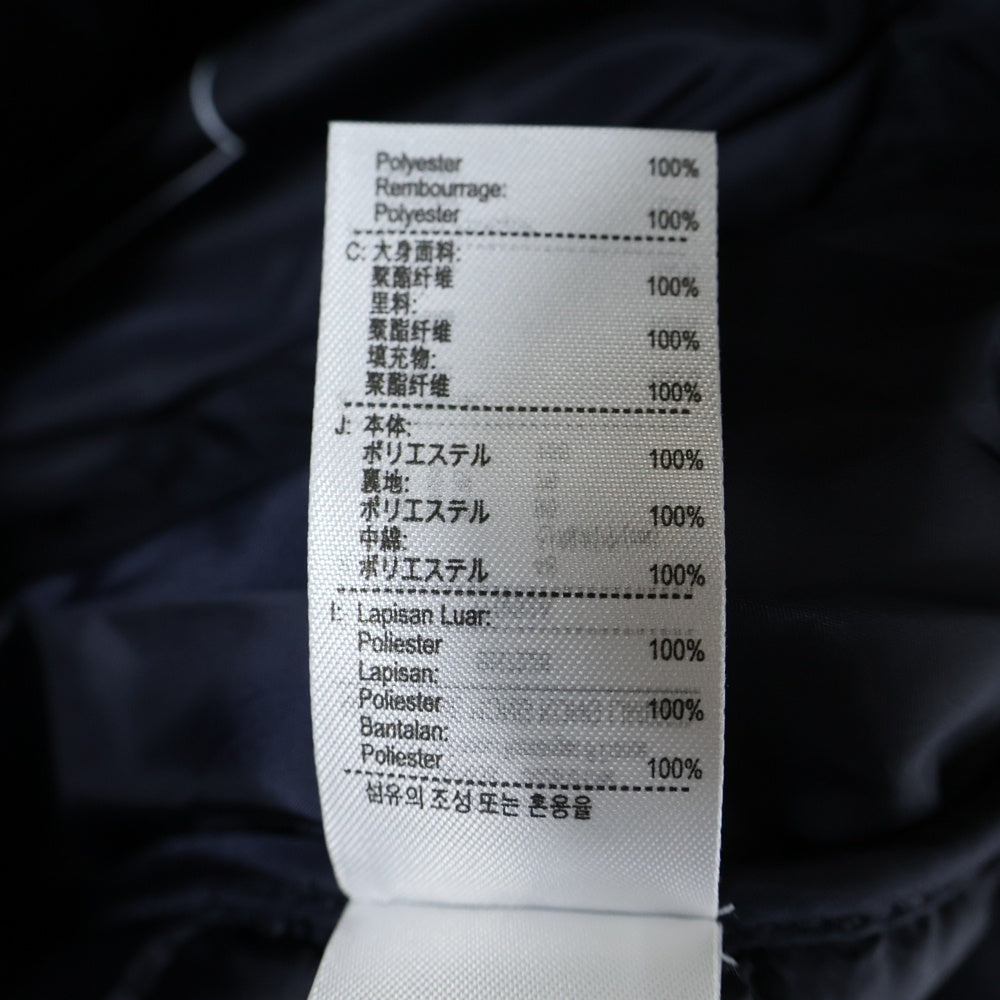 LACOSTE(ラコステ) ジップアップ 撥水 キルテッド フード パフジャケット ネイビー