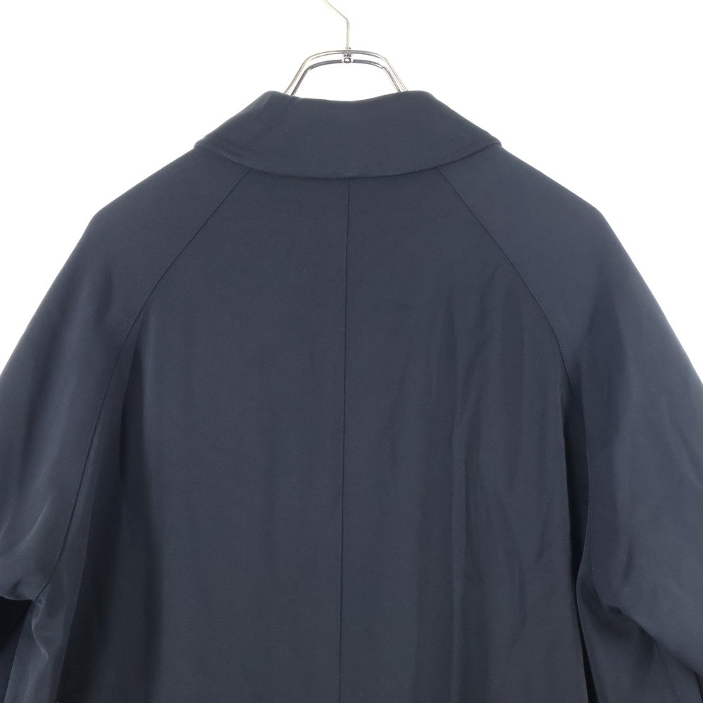 COMOLI(コモリ) ウールギャバ バルカラーロングコート ブラック