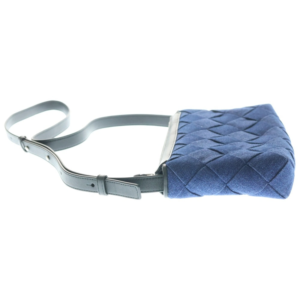 BOTTEGA VENETA(ボッテガヴェネタ) ディアゴ ファスナー デニム レザー メッセンジャー ショルダー バッグ インディゴ/ブラック