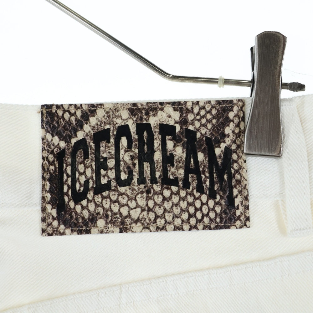 BILLIONAIRE BOYS CLUB(ビリオネアボーイズクラブ) ICE CREAM STRAIGHT JENAS アイスクリーム ストレート デニムパンツ ホワイト 1539355