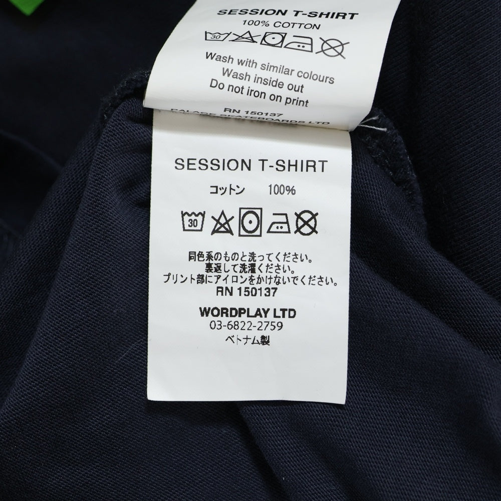 Palace Skateboards(パレススケートボーズ) SESSION T-SHIIRT フロントプリント 半袖Tシャツ カットソー ネイビー
