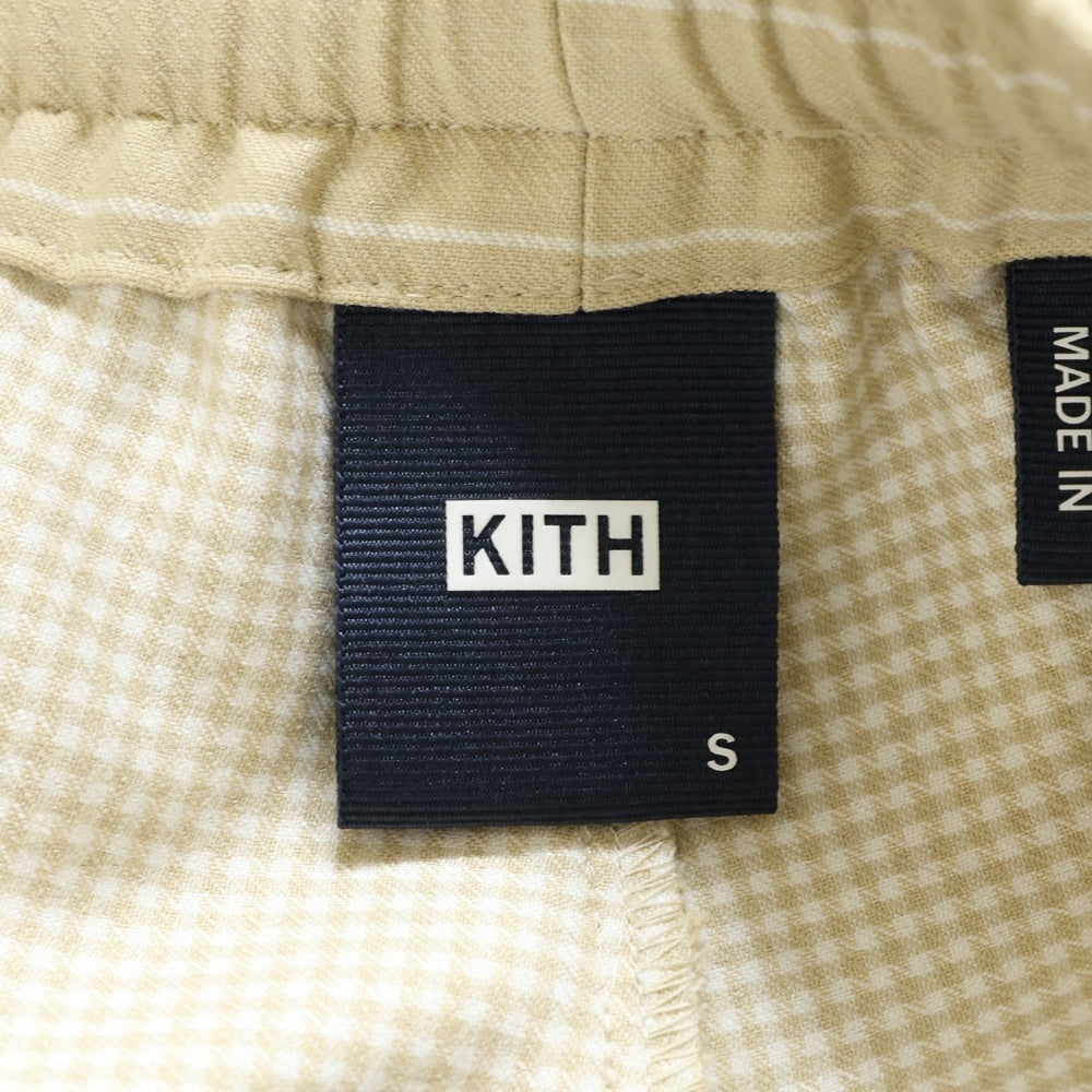 KITH(キス) 23SS Pinstripe Elmhurst Pant ピンストライプ エルムハースト ロングパンツ ベージュ KHM060304