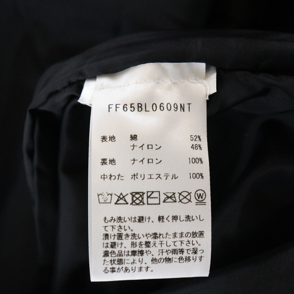 KENZO(ケンゾー) ×Futura 2000 Padded Coach Jacket フューチュラ 2000 パデットコーチジャケット ロゴプリントナイロンボタンダウンジャケット FF65BL0609NT ブラック