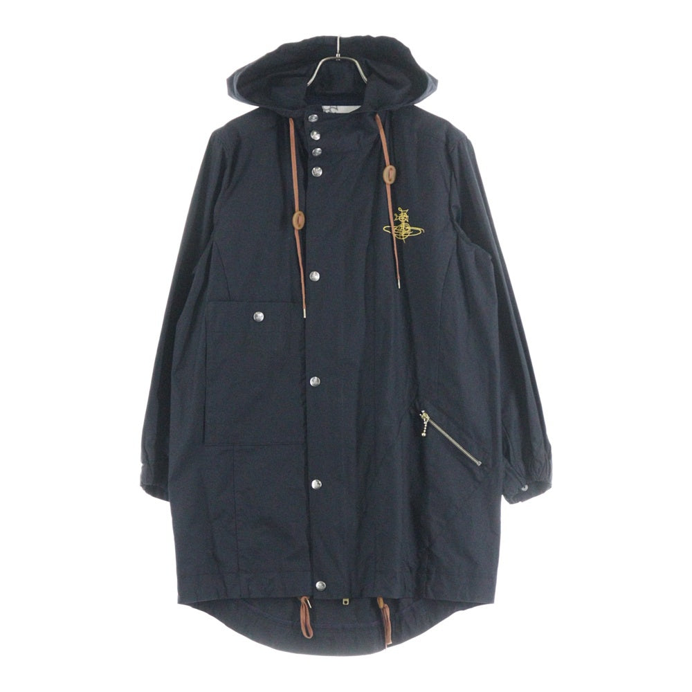 Vivienne Westwood MAN(ヴィヴィアンウエストウッドマン) Orb Logo Coat オーブロゴコート ロゴ刺繍コットンフーデットコート 4745-1501 ブラック