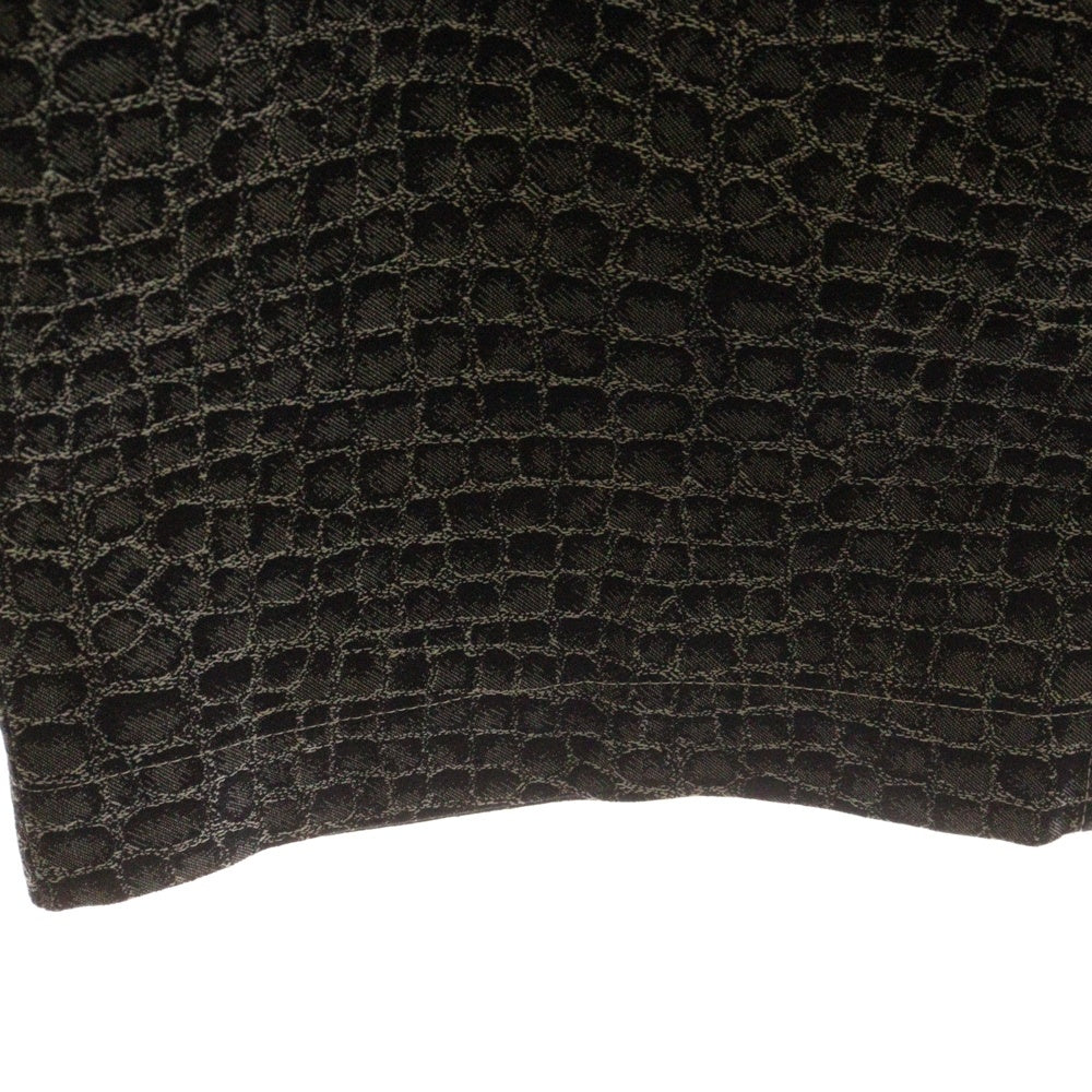 LIBRIO MENDONCA(リブリオ メンドンサ) メンドンサ 25SS Teeth Jacquard Pattern Denim Pants ティースジャガードパターン パイソン総柄 デニムパンツ LM-25ss-2207-A