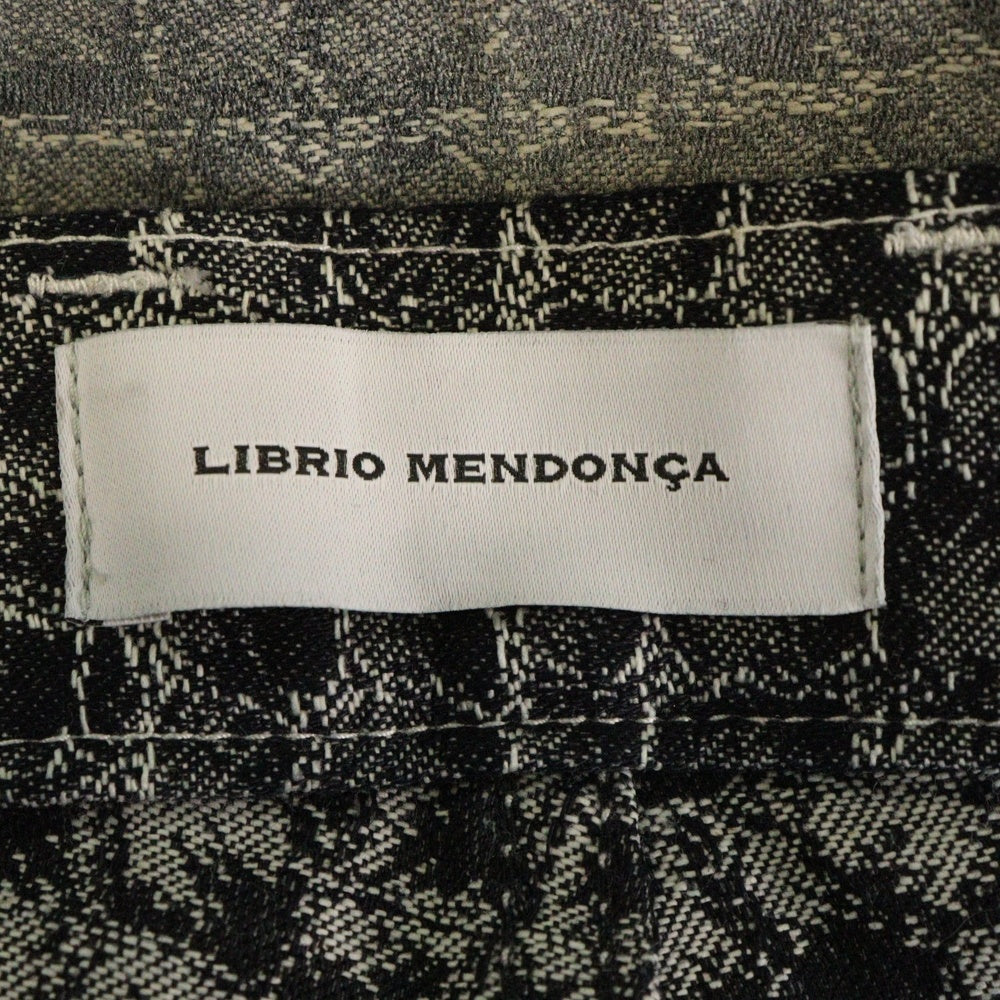 LIBRIO MENDONCA(リブリオ メンドンサ) メンドンサ 25SS Teeth Jacquard Pattern Denim Pants ティースジャガードパターン パイソン総柄 デニムパンツ LM-25ss-2207-A
