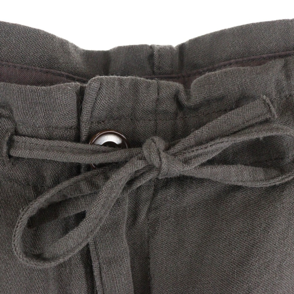 nonnative(ノンネイティブ) 24AW Voyager Easy Pants W/Li Twill ボイジャーイージーパンツウールリネンツイル ドローストリングワイドパンツ NN-P4523 ブラウン