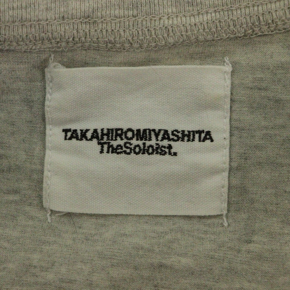 TAKAHIROMIYASHITA The SoloIst.(タカヒロミヤシタザソロイスト) 23SS SOLO73 Oversized S/S Pocket Tee オーバーサイズドショートスリーブポケット半袖Tシャツ sc.0042SS23 グレー