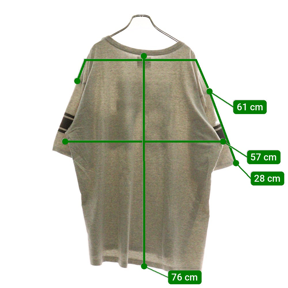 TAKAHIROMIYASHITA The SoloIst.(タカヒロミヤシタザソロイスト) 23SS SOLO73 Oversized S/S Pocket Tee オーバーサイズドショートスリーブポケット半袖Tシャツ sc.0042SS23 グレー