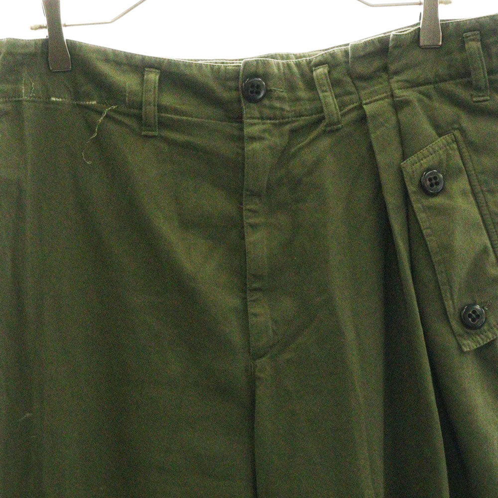 DRIES VAN NOTEN(ドリスヴァンノッテン) 2 Tuck Military Trouser ツータックミリタリートラウザー カーゴパンツ カーキ