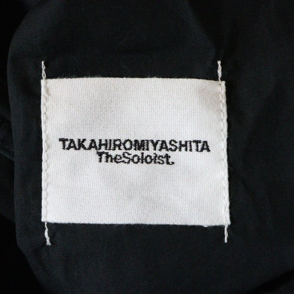 TAKAHIROMIYASHITA The SoloIst.(タカヒロミヤシタザソロイスト) 25SS Easy Pants Type 01 イージーパンツタイプ01 ドローストリングコットンイージーパンツ sp.0004aSS25 ブラック