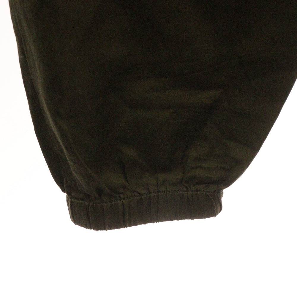 WTAPS(ダブルタップス) 18AW Cribs/Trousers.RACO. Satin クリブストラウザーサテン ロゴ刺繍サテンジョガーパンツ 182BRDT-PTM01 カーキ