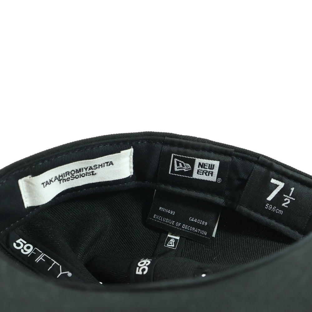 NEW ERA(ニューエラ) ×TAKAHIRO MIYASHITA Soloist ×UNDERCOVER タカヒロミヤシタソロイスト アンダーカバー トリプルネーム 59FIFTY ベースボールキャップ 帽子 ブラック