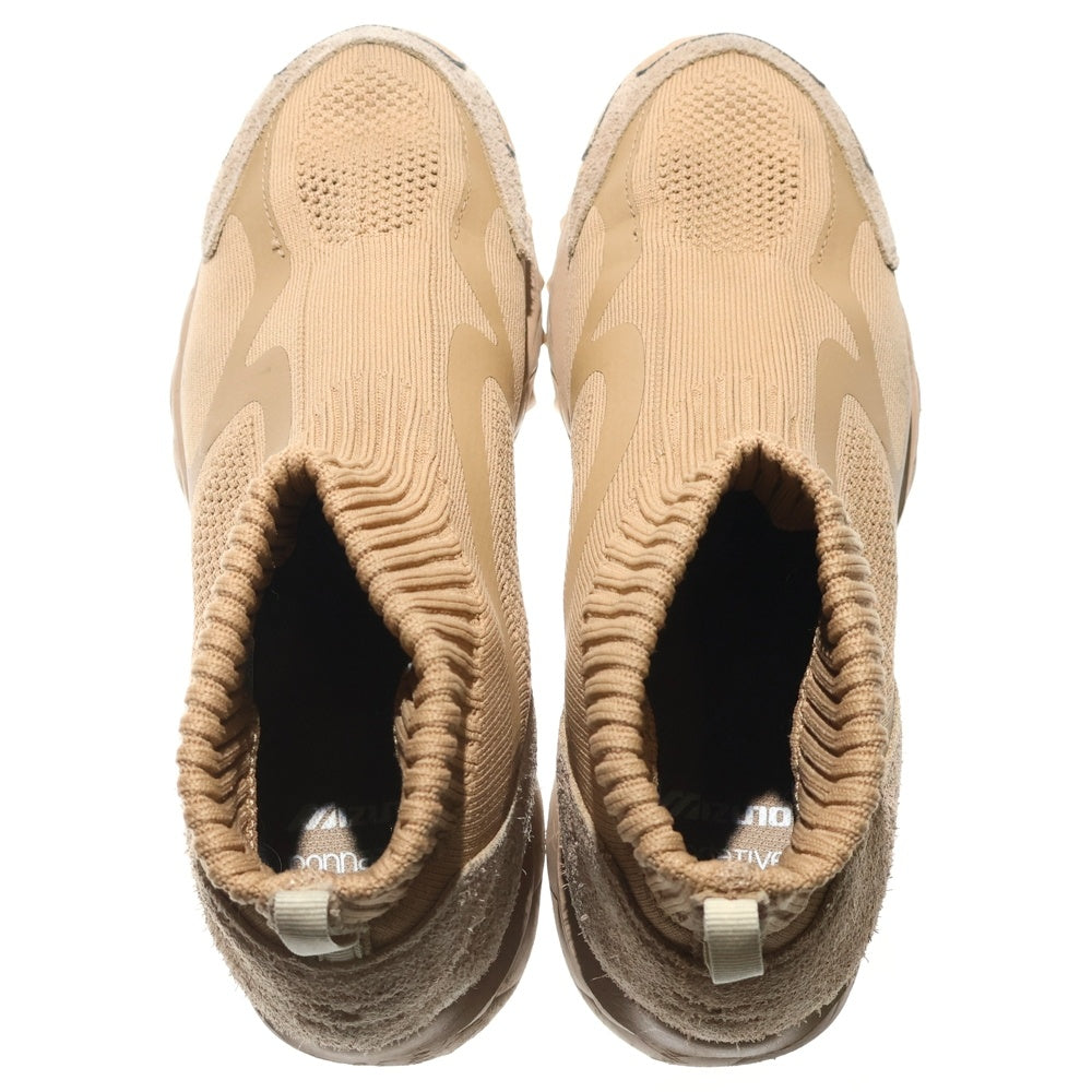 nonnative(ノンネイティブ) 24AW ×Mizuno Wave Mujin TL Mid GORE-TEX Cognac ウェーブムジンTLミッド ゴアテックス コニャック スエード切替ソックスニーカー US11/29cm D1GD245502